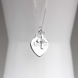 Personalised Child's Christening Cross Necklace Personalised Child's Christening Cross Necklace