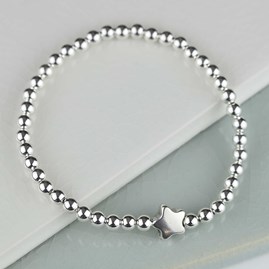Jess Silver Star Charm Bracelet Jess Silver Star Charm Bracelet