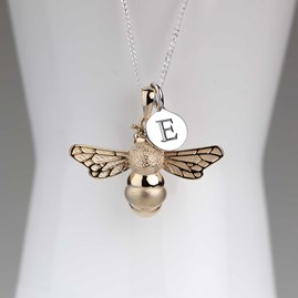 Personalised Queen Bee Necklace Personalised Queen Bee Necklace Gold