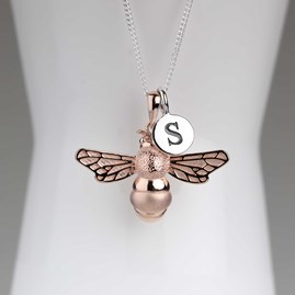 Personalised Queen Bee Necklace Personalised Queen Bee Necklace Rose Gold