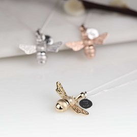 Personalised Queen Bee Necklace Personalised Queen Bee Necklace Gold