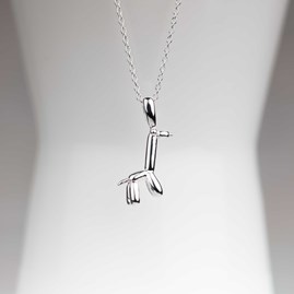 Personalised Silver Balloon Giraffe Pendant Personalised Silver Balloon Giraffe Pendant