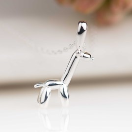 Personalised Silver Balloon Giraffe Pendant Personalised Silver Balloon Giraffe Pendant