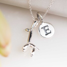 Personalised Silver Balloon Giraffe Pendant Personalised Silver Balloon Giraffe Pendant