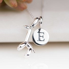 Personalised Silver Balloon Giraffe Pendant Personalised Silver Balloon Giraffe Pendant