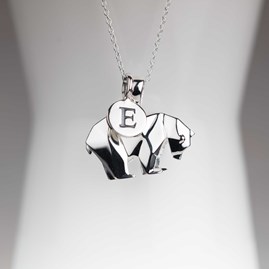 Personalised Silver Origami Polar Bear Necklace Personalised Silver Origami Polar Bear Necklace
