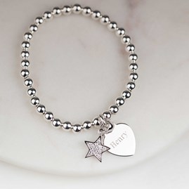 Personalised Children's Star Bead Bracelet Personalised Children's Star Bead Bracelet