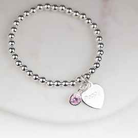 Personalised Children's Birthstone Bead Bracelet Personalised Children's Birthstone Bead Bracelet