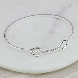 Solid Silver Riding Snaffle Bangle