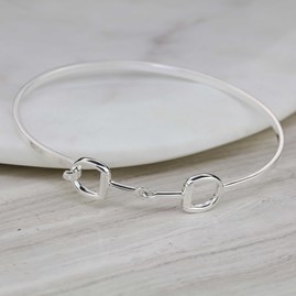 Solid Silver Riding Snaffle Bangle Solid Silver Riding Snaffle Bangle
