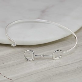 Solid Silver Riding Snaffle Bangle