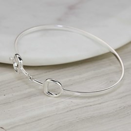 Solid Silver Riding Snaffle Bangle Solid Silver Riding Snaffle Bangle