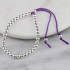 Friendship Bracelet Silver Friendship Bracelets Purple