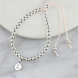 Personalised Friendship Bracelet Personalised Silver Friendship Bracelet Nude