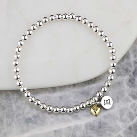 Personalised Mia Gold Plated Heart Bracelet Personalised Mia Gold Plated Heart Bracelet