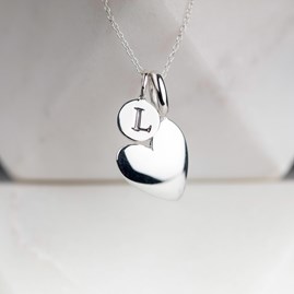 'Totally Devoted' Personalised Heart Charm Necklace