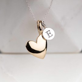 'Totally Devoted' Personalised Heart Charm Necklace