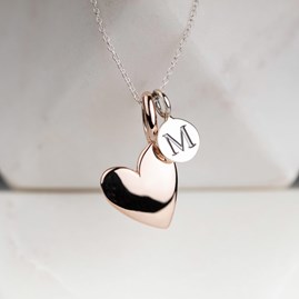 'Totally Devoted' Personalised Heart Charm Necklace 'Totally Devoted' Personalised Heart Charm Necklace