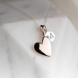 'Totally Devoted' Personalised Heart Charm Necklace