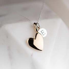 'Totally Devoted' Personalised Heart Charm Necklace