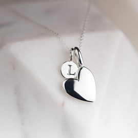 'Totally Devoted' Personalised Heart Charm Necklace