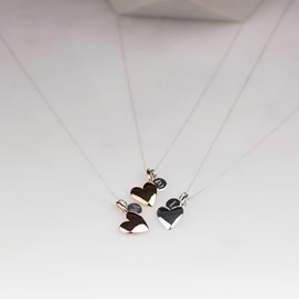 'Totally Devoted' Personalised Heart Charm Necklace 'Totally Devoted' Personalised Heart Charm Necklace