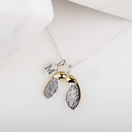 Personalised Sterling Silver Sycamore Seed Pendant Personalised Sterling Silver Sycamore Seed Pendant