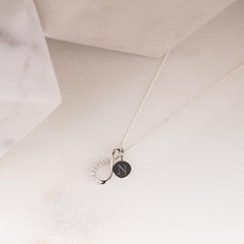 Personalised Sparkly Infinity Charm Pendant Personalised Sparkly Infinity Charm Pendant