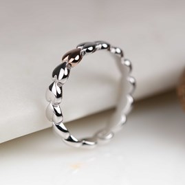 Solid Silver Interlocking Heart Ring Solid Silver Interlocking Heart Ring