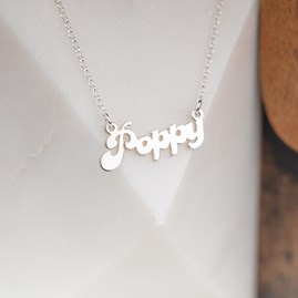 Personalised Solid Silver Name Necklace Personalised Solid Silver Name Necklace