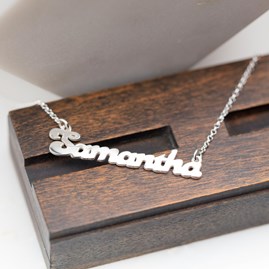 Personalised Solid Silver Name Necklace Personalised Solid Silver Name Necklace