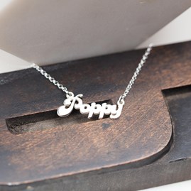 Personalised Solid Silver Name Necklace Personalised Solid Silver Name Necklace