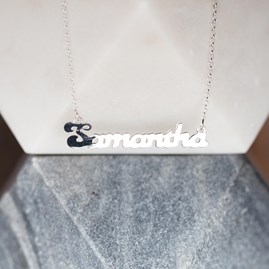 Personalised Solid Silver Name Necklace Personalised Solid Silver Name Necklace