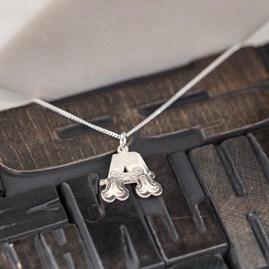 Solid Silver 'Circus' Letter Charm Necklace
