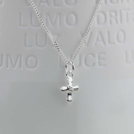 Silver Christening Cross Necklace Silver Christening Cross Necklace