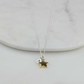 Personalised 'Shining Star' Necklace Personalised 'Shining Star' Necklace In Gold