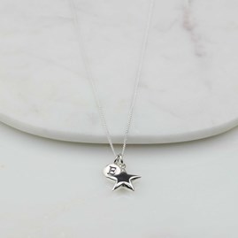 Personalised 'Shining Star' Necklace Personalised 'Shining Star' Necklace In Silver