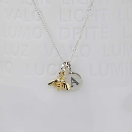 Personalised Miniature Gold Bee Necklace