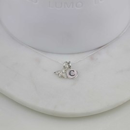 Personalised Miniature Silver Bee Necklace Personalised Miniature Silver Bee Necklace