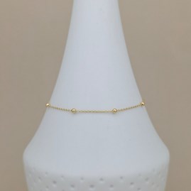 24ct Gold-Plated Trace and Bead Satellite Bracelet