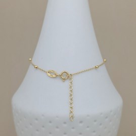 24ct Gold-Plated Trace and Bead Satellite Bracelet