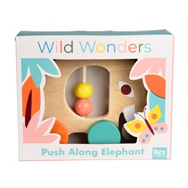 Wooden Elephant Push Along Toy Wooden Elephant Push Along Toy