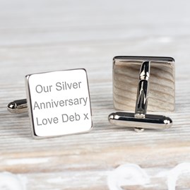 Personalised Special Date And Message Cufflinks