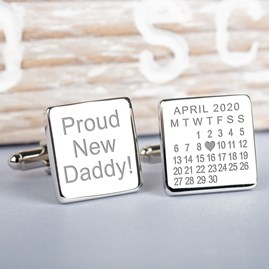 Personalised Special Date And Message Cufflinks Personalised Special Date And Message Cufflinks