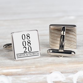 Personalised Photo And Date Cufflinks Personalised Photo And Date Cufflinks
