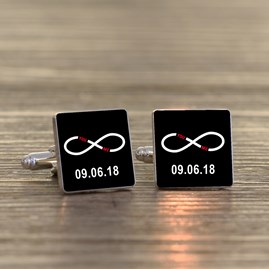 Personalised Silver 'You And Me' Cufflinks Personalised Silver 'You And Me' Cufflinks