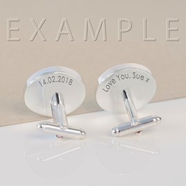 Secret Message Silver Cufflinks