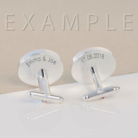 Secret Message Silver Cufflinks