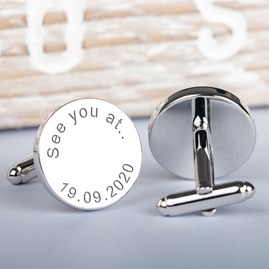 Personalised Wedding Cufflinks With Sayings See You At..