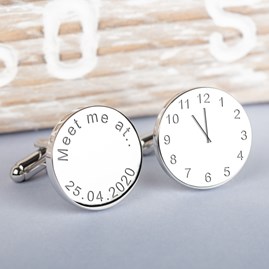 Personalised Wedding Cufflinks With Sayings Meet Me At..